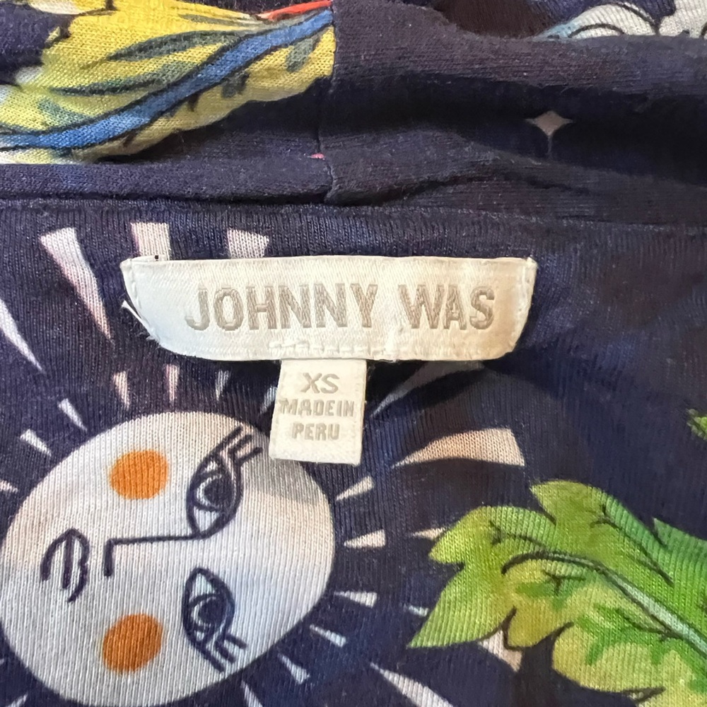 Johnny Was Purple Floral & Celestial Satin Robe - Picture 10 of 12